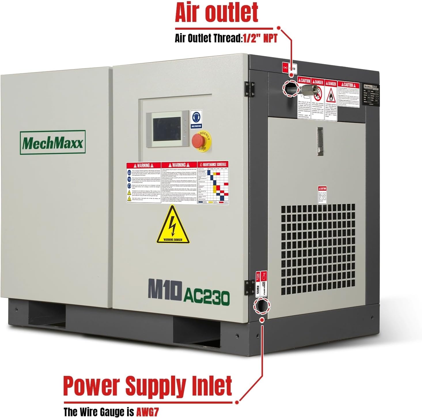 mechmaxx 10hp rotary screw air compressor,best rotary screw air compressor for workshop,mechmaxx air compressor pros cons,should i buy a rotary screw air compressor,mechmaxx 10hp vs other screw compressors,industrial screw air compressor worth buying unboxing and complete package contents