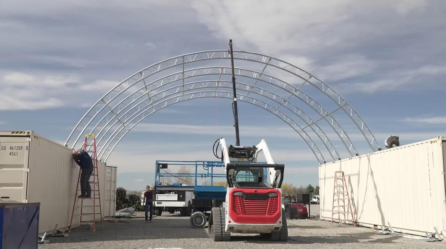 shipping container roof kit worth it,should I buy a shipping container canopy,best shipping container shelter,TTBKA canopy pros cons,40x40 container roof kit,double truss shelter worth buying performance testing and real-world results